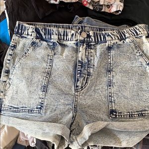 Wild fable Acid washed paper bag shorts